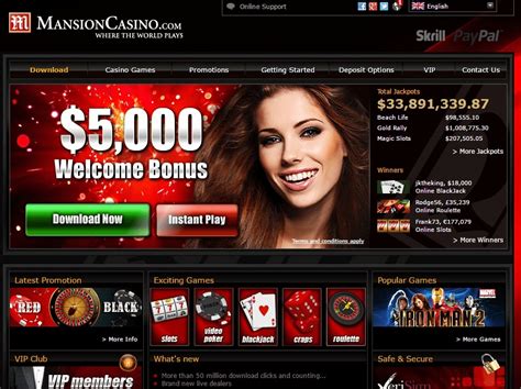 mansion casino bonus code